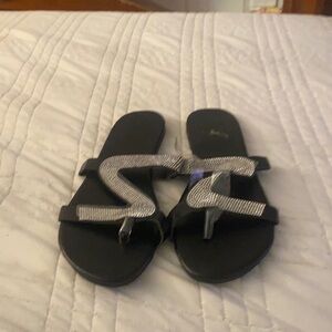 Silver diamond s sandals